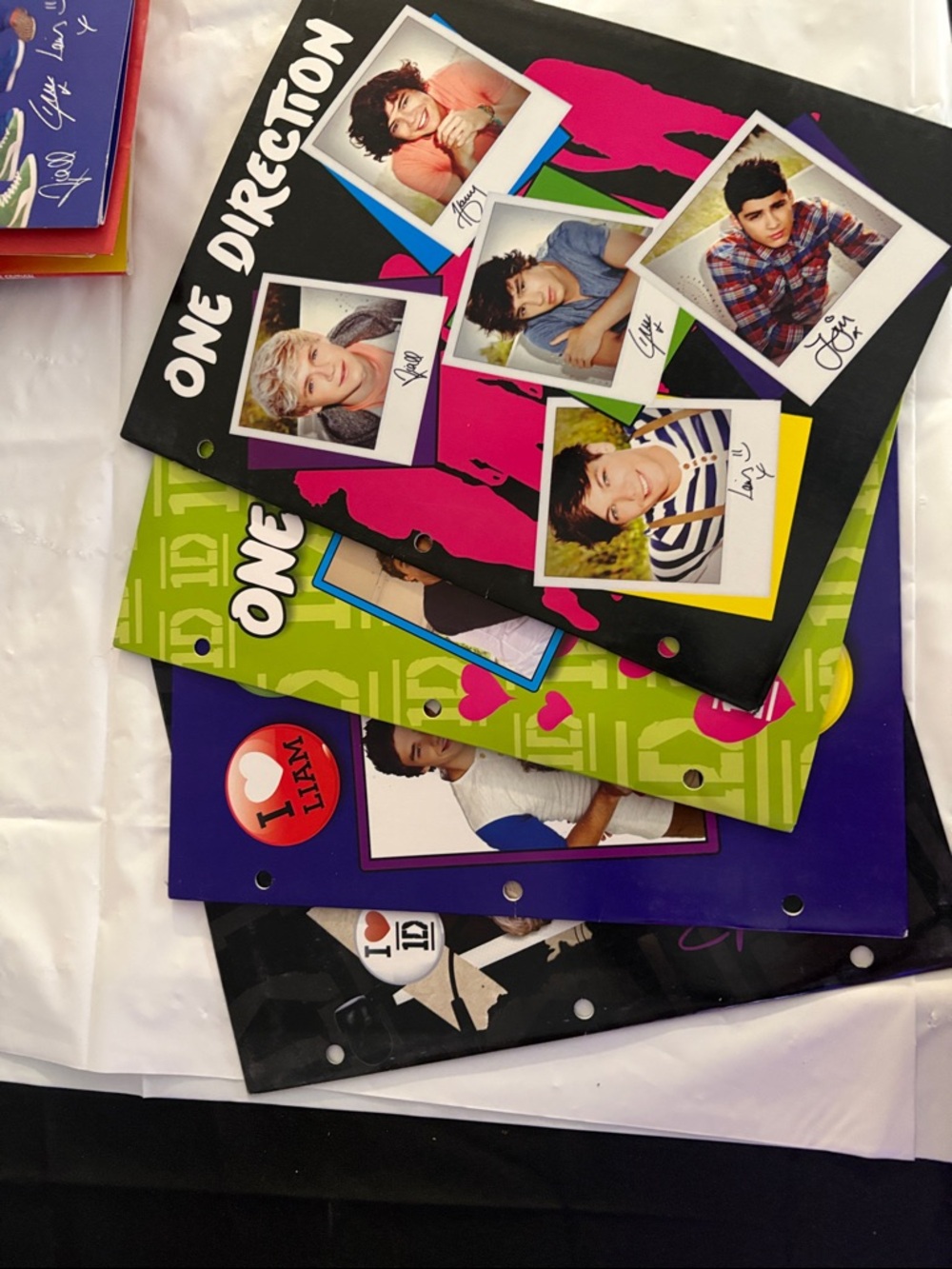 One Direction Folded Binder Covers - Bright Multi Four Folders